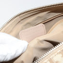 Christian Dior Trotter Canvas Romantic Chain Bag PVC Ivory Silver Auth 184736-24