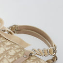 Christian Dior Trotter Canvas Romantic Chain Bag PVC Ivory Silver Auth 184736-8