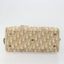 Christian Dior Trotter Canvas Romantic Chain Bag PVC Ivory Silver Auth 184736-9