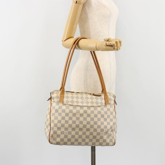 LOUIS VUITTON Damier Azur Figueri PM Shoulder Bag N41176 LV Auth 184739