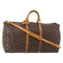 LOUIS VUITTON Monogram Keepall Bandouliere 55 Boston Bag M41414 LV Auth 184740-1