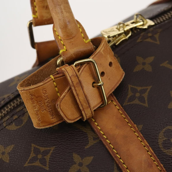 LOUIS VUITTON Monogram Keepall Bandouliere 55 Boston Bag M41414 LV Auth 184740