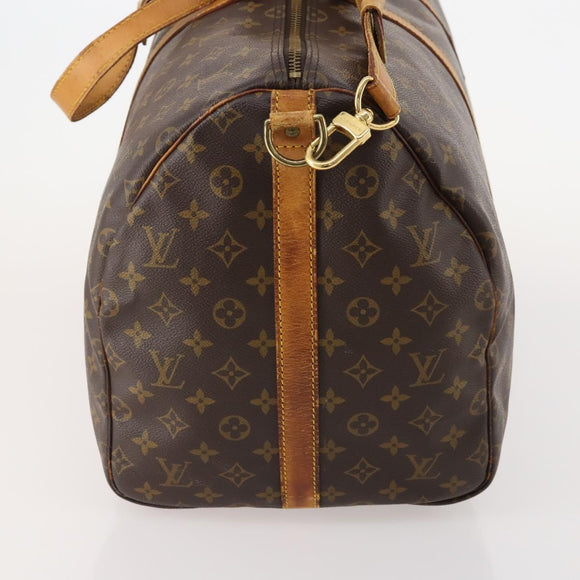 LOUIS VUITTON Monogram Keepall Bandouliere 55 Boston Bag M41414 LV Auth 184740