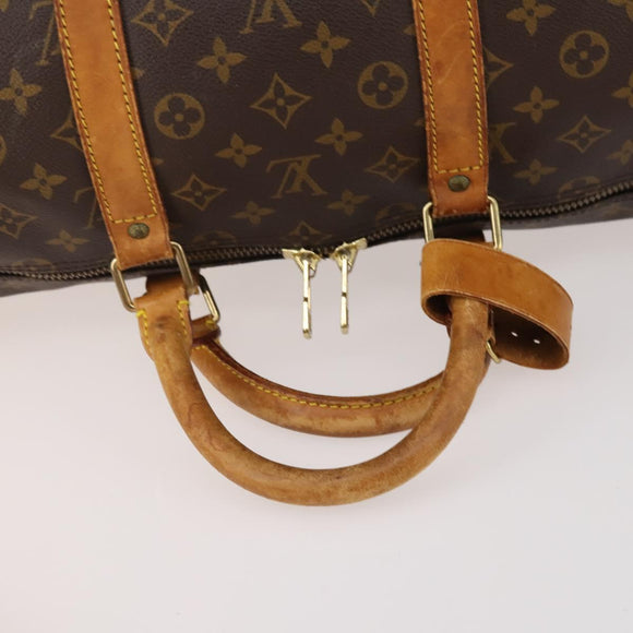 LOUIS VUITTON Monogram Keepall Bandouliere 55 Boston Bag M41414 LV Auth 184740