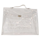 HERMES Vinyl Kelly Hand Bag Vinyl Clear Auth 184746-2