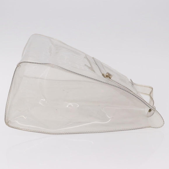 HERMES Vinyl Kelly Hand Bag Vinyl Clear Auth 184746