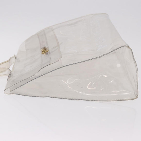 HERMES Vinyl Kelly Hand Bag Vinyl Clear Auth 184746
