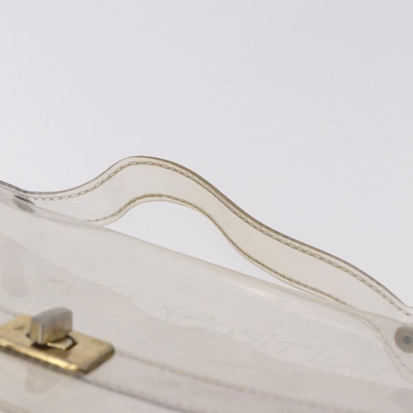 HERMES Vinyl Kelly Hand Bag Vinyl Clear Auth 184746
