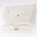 HERMES Vinyl Kelly Hand Bag Vinyl Clear Auth 184747-15