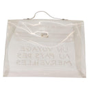 HERMES Vinyl Kelly Hand Bag Vinyl Clear Auth 184747-3