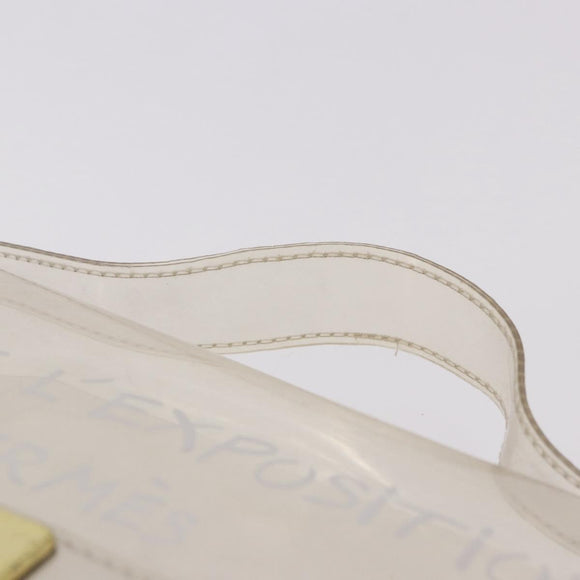 HERMES Vinyl Kelly Hand Bag Vinyl Clear Auth 184747