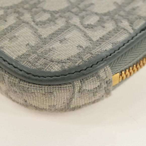 Christian Dior Oblique 30 Phone Case Trotter Canvas Chain Bag Gray Auth 184749M