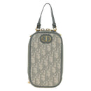 Christian Dior Oblique 30 Phone Case Trotter Canvas Chain Bag Gray Auth 184749M-2