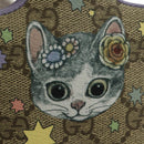 GUCCI GG Supreme Higuchi Yuko Collaboration Pouch PVC Beige 860658 Auth 184753SM-14