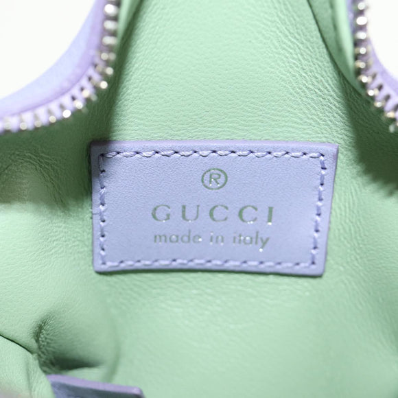 GUCCI GG Supreme Higuchi Yuko Collaboration Pouch PVC Beige 860658 Auth 184753SM