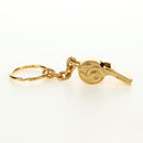 CHANEL COCO Mark Whistle Key Holder metal Gold Auth 184755M-5