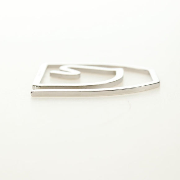 HERMES Equestre Money Clip metal Silver Auth 184756M