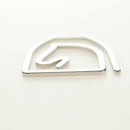 HERMES Equestre Money Clip metal Silver Auth 184756M-7