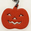 HERMES Pumpkin Bag Charm Leather Orange Auth 184757M-3