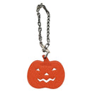 HERMES Pumpkin Bag Charm Leather Orange Auth 184757M-6