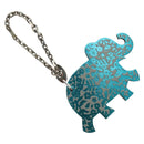HERMES Elephant Bag Charm Leather Gray Auth 184758M-1