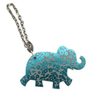 HERMES Elephant Bag Charm Leather Gray Auth 184758M-2