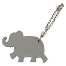 HERMES Elephant Bag Charm Leather Gray Auth 184758M-5