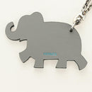 HERMES Elephant Bag Charm Leather Gray Auth 184758M-6