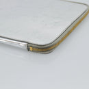 PRADA Clutch Bag Patent leather Silver Gold Auth 184773-15