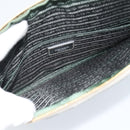 PRADA Clutch Bag Patent leather Silver Gold Auth 184773-10