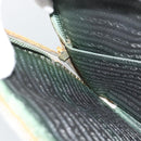 PRADA Clutch Bag Patent leather Silver Gold Auth 184773-19