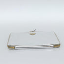 PRADA Clutch Bag Patent leather Silver Gold Auth 184773-6