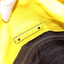 CELINE Hand Bag Leather Yellow Silver Auth 184774-15