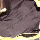 CELINE Hand Bag Leather Yellow Silver Auth 184774-16