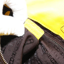 CELINE Hand Bag Leather Yellow Silver Auth 184774-22