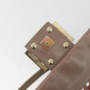FENDI Jeweled Mini Stitch Baguette Pouch Leather Purple Gold Auth 184775A-48
