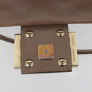 FENDI Jeweled Mini Stitch Baguette Pouch Leather Purple Gold Auth 184775A-20