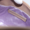 FENDI Jeweled Mini Stitch Baguette Pouch Leather Purple Gold Auth 184775A-26