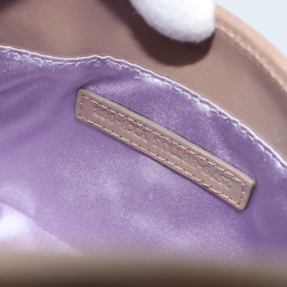 FENDI Jeweled Mini Stitch Baguette Pouch Leather Purple Gold Auth 184775A
