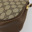 GUCCI GG Supreme Web Sherry Line Bag PVC Beige Gold 72 02 024 Auth 184776A-10