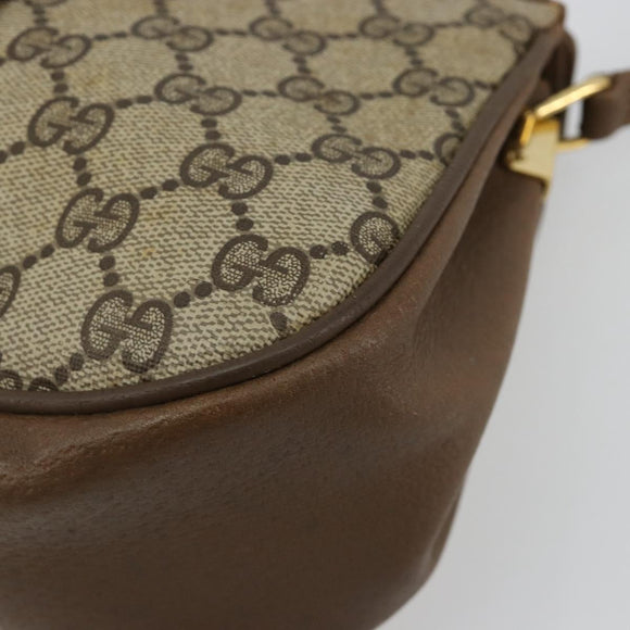 GUCCI GG Supreme Web Sherry Line Bag PVC Beige Gold 72 02 024 Auth 184776A
