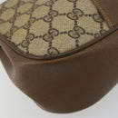 GUCCI GG Supreme Web Sherry Line Bag PVC Beige Gold 72 02 024 Auth 184776A-11