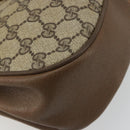 GUCCI GG Supreme Web Sherry Line Bag PVC Beige Gold 72 02 024 Auth 184776A-13