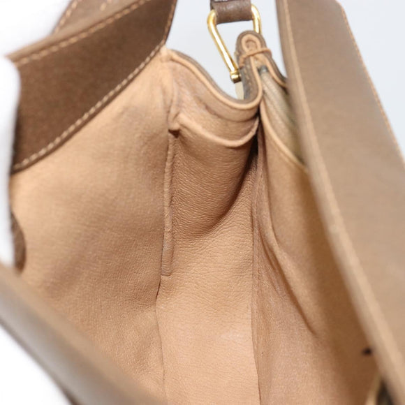 GUCCI GG Supreme Web Sherry Line Bag PVC Beige Gold 72 02 024 Auth 184776A
