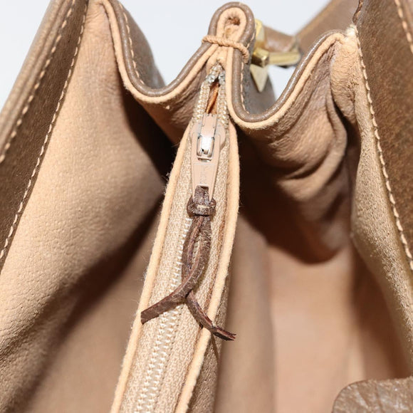 GUCCI GG Supreme Web Sherry Line Bag PVC Beige Gold 72 02 024 Auth 184776A