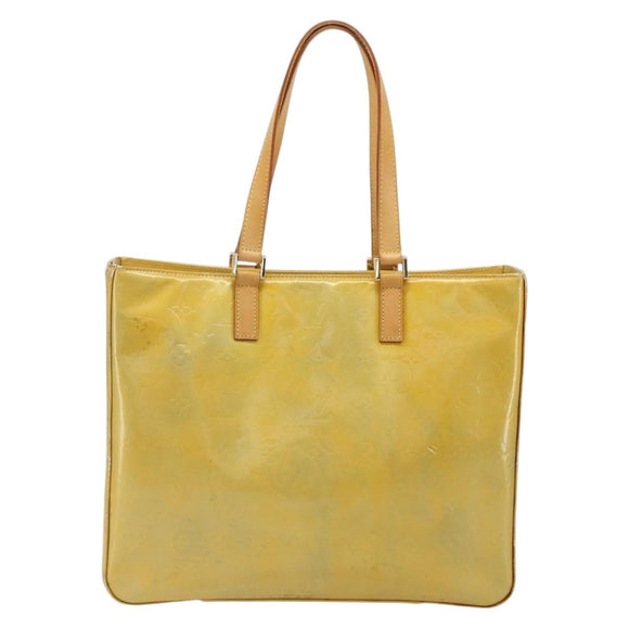 LOUIS VUITTON Monogram Vernis Columbus Tote Bag Gris M91028 LV Auth 184777