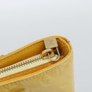 LOUIS VUITTON Monogram Vernis Houston Hand Bag Lime Yellow M91055 LV Auth 184778-19