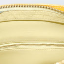 LOUIS VUITTON Monogram Vernis Houston Hand Bag Lime Yellow M91055 LV Auth 184778-20