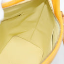 LOUIS VUITTON Monogram Vernis Houston Hand Bag Lime Yellow M91055 LV Auth 184778-21