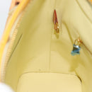 LOUIS VUITTON Monogram Vernis Houston Hand Bag Lime Yellow M91055 LV Auth 184778-22